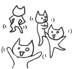 this white cat is surreal sticker #11697573