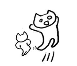 this white cat is surreal sticker #11697575