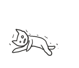 this white cat is surreal sticker #11697576