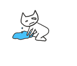 this white cat is surreal sticker #11697577