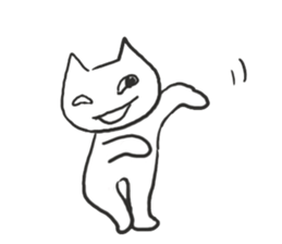 this white cat is surreal sticker #11697578