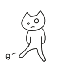 this white cat is surreal sticker #11697582