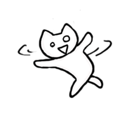 this white cat is surreal sticker #11697584