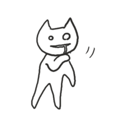 this white cat is surreal sticker #11697587