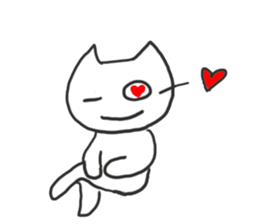 this white cat is surreal sticker #11697590