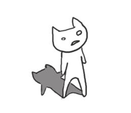 this white cat is surreal sticker #11697593