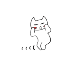 this white cat is surreal sticker #11697596