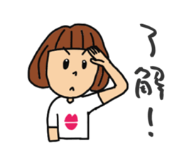 T-shirts girl sticker #11697747