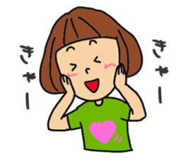 T-shirts girl sticker #11697757