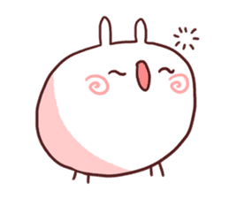 Fat Simley Rabbit sticker #11698135