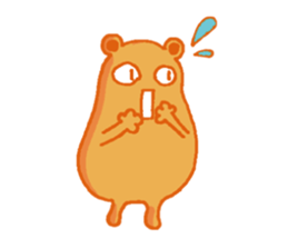 orange color creature sticker #11698356