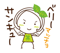 Machako of green tea. Nostalgic words. sticker #11699898