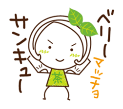 Machako of green tea. Nostalgic words. sticker #11699898