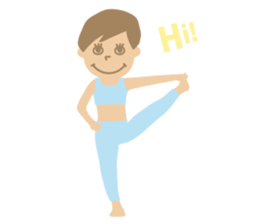 Sandee Yoga - English sticker #11700012