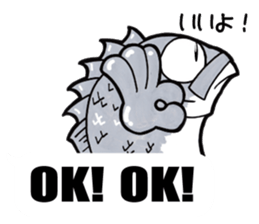 Black porgy Sticker sticker #11700281