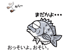Black porgy Sticker sticker #11700295