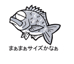 Black porgy Sticker sticker #11700305