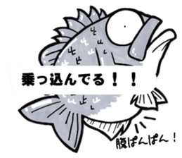 Black porgy Sticker sticker #11700309