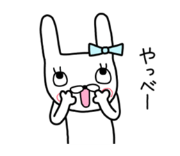 Rabbit ribbon. sticker #11705260