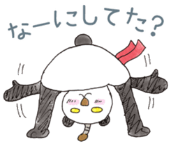 Smiling panda samurai sticker #11706126