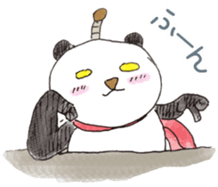 Smiling panda samurai sticker #11706127