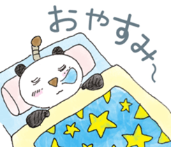 Smiling panda samurai sticker #11706128