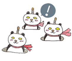 Smiling panda samurai sticker #11706132