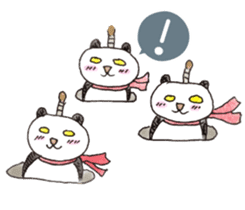 Smiling panda samurai sticker #11706132