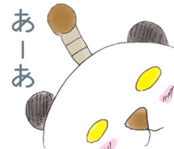 Smiling panda samurai sticker #11706137