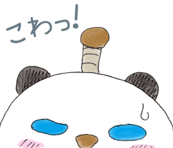 Smiling panda samurai sticker #11706143