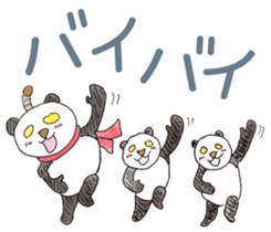 Smiling panda samurai sticker #11706147