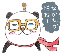 Smiling panda samurai sticker #11706150