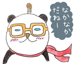 Smiling panda samurai sticker #11706150