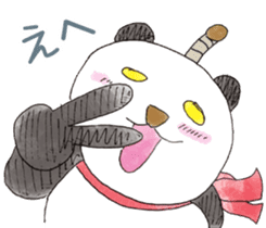 Smiling panda samurai sticker #11706151