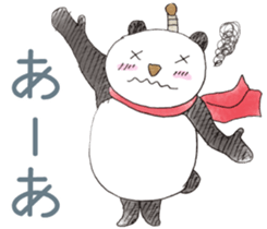 Smiling panda samurai sticker #11706159