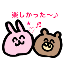 Rabbit and Bear life sticker #11706383