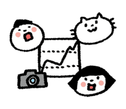 Photographer Boy, Girl & cat sticker #11707173