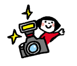 Photographer Boy, Girl & cat sticker #11707174
