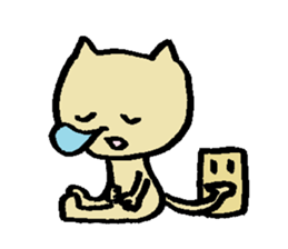 Daily life of a naughty kitten sticker #11707383