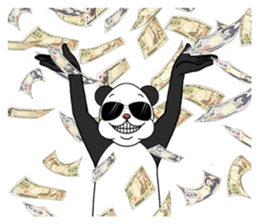 The panda loves money2 sticker #11707524