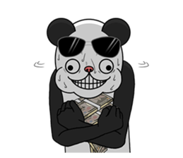 The panda loves money2 sticker #11707526