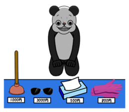 The panda loves money2 sticker #11707539