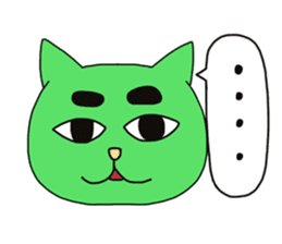 Creepy and cute cat. sticker #11707566