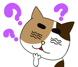 Creepy and cute cat. sticker #11707569