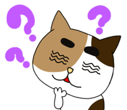 Creepy and cute cat. sticker #11707569