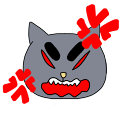 Creepy and cute cat. sticker #11707570