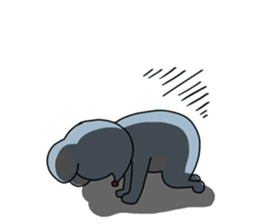 Creepy and cute cat. sticker #11707579