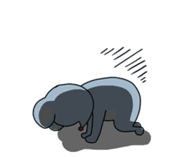 Creepy and cute cat. sticker #11707579