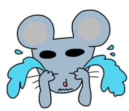 Creepy and cute cat. sticker #11707580