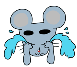 Creepy and cute cat. sticker #11707580